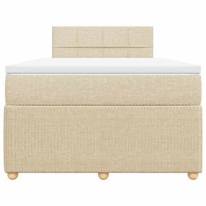 Κρεβάτι Boxspring με Στρώμα Κρεμ 120x190 εκ. Υφασμάτινο