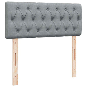 Κρεβάτι Boxspring με Στρώμα Ανοιχτό Γκρι 120x190 εκ. Υφασμάτινο