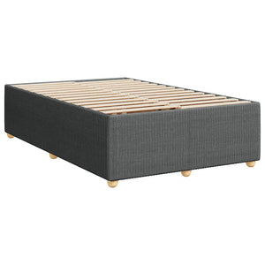 Κρεβάτι Boxspring με Στρώμα Σκούρο Γκρι 120x190 εκ Υφασμάτινο - Pakobazaar