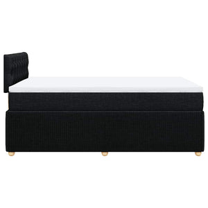 Κρεβάτι Boxspring με Στρώμα Μαύρο 120x190 εκ. Υφασμάτινο