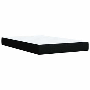 Κρεβάτι Boxspring με Στρώμα Μαύρο 120x190 εκ. Υφασμάτινο
