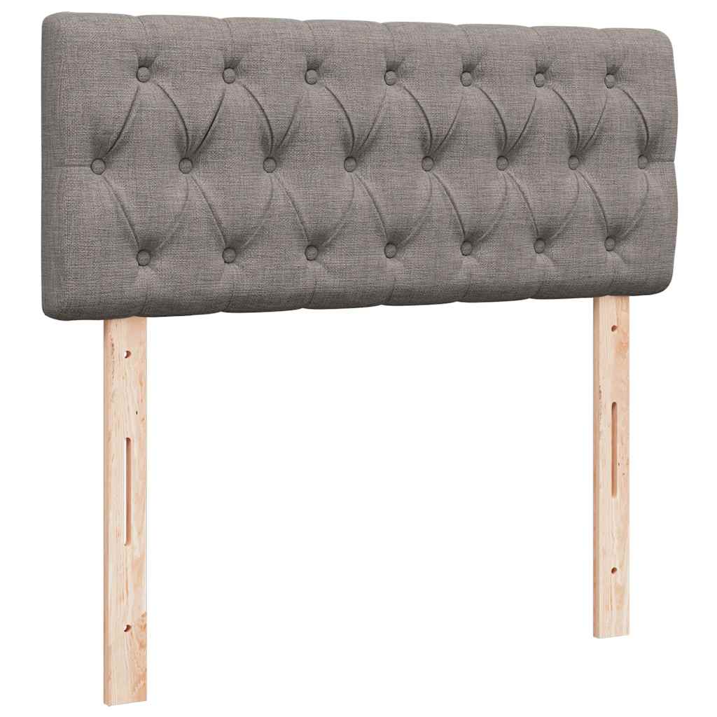 Κρεβάτι Boxspring με Στρώμα Taupe 120x190 εκ. Υφασμάτινο - Pakobazaar