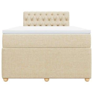 Κρεβάτι Boxspring με Στρώμα Κρεμ 120x190 εκ. Υφασμάτινο
