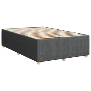 Κρεβάτι Boxspring με Στρώμα Σκούρο Γκρι 120x190 εκ Υφασμάτινο - Pakobazaar