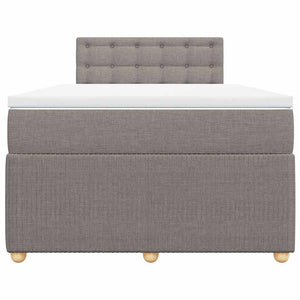 Κρεβάτι Boxspring με Στρώμα Taupe 120x190 εκ. Υφασμάτινο - Pakobazaar