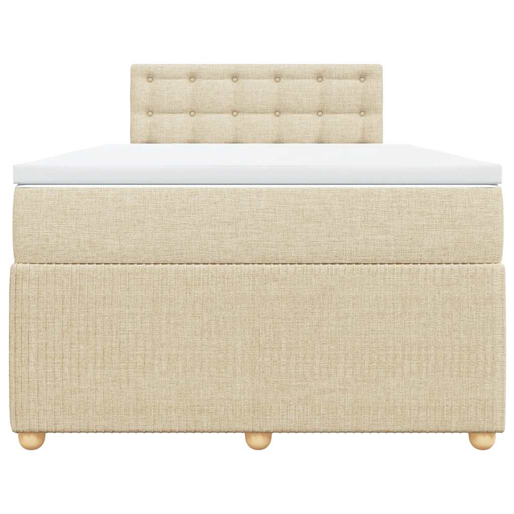 Κρεβάτι Boxspring με Στρώμα Κρεμ 120x190 εκ. Υφασμάτινο