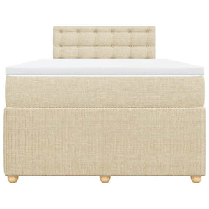 Κρεβάτι Boxspring με Στρώμα Κρεμ 120x190 εκ. Υφασμάτινο