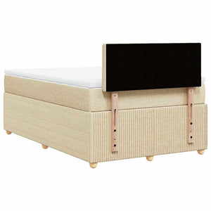 Κρεβάτι Boxspring με Στρώμα Κρεμ 120x190 εκ. Υφασμάτινο