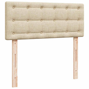 Κρεβάτι Boxspring με Στρώμα Κρεμ 120x190 εκ. Υφασμάτινο