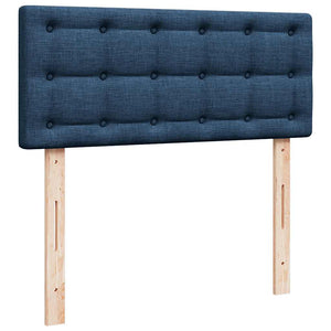 Κρεβάτι Boxspring με Στρώμα Μπλε 120x190 εκ. Υφασμάτινο