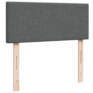 Κρεβάτι Boxspring με Στρώμα Σκούρο Γκρι 120x200 εκ. Υφασμάτινο - Pakobazaar