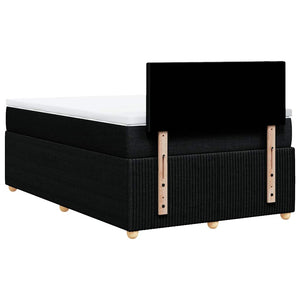Κρεβάτι Boxspring με Στρώμα Μαύρο 120x200 εκ. Υφασμάτινο - Pakobazaar