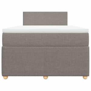 Κρεβάτι Boxspring με Στρώμα Taupe 120x200 εκ. Υφασμάτινο