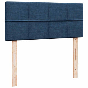 Κρεβάτι Boxspring με Στρώμα Μπλε 120x200 εκ. Υφασμάτινο