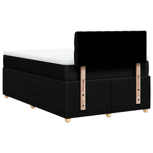 Κρεβάτι Boxspring με Στρώμα Μαύρο 120x200 εκ. Υφασμάτινο - Pakobazaar