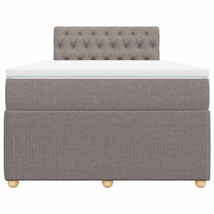 Κρεβάτι Boxspring με Στρώμα Taupe 120x200 εκ. Υφασμάτινο
