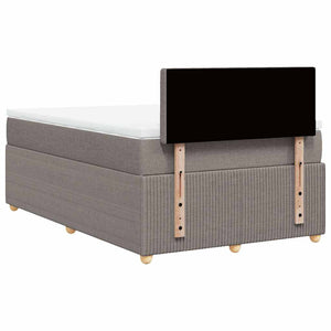 Κρεβάτι Boxspring με Στρώμα Taupe 120x200 εκ. Υφασμάτινο