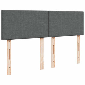 Κρεβάτι Boxspring με Στρώμα Σκούρο Γκρι 140x190 εκ. Υφασμάτινο
