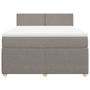 Κρεβάτι Boxspring με Στρώμα Taupe 140x190 εκ. Υφασμάτινο