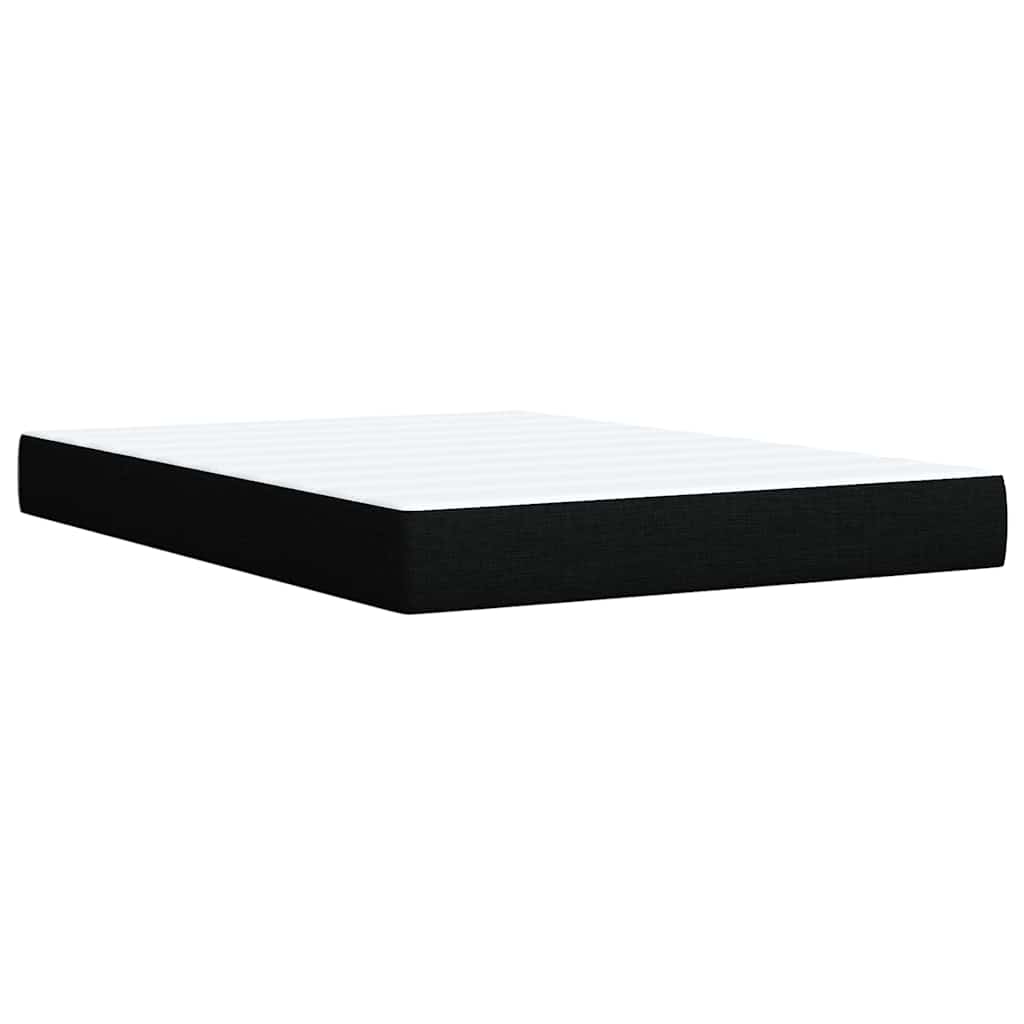 Κρεβάτι Boxspring με Στρώμα Μαύρο 140x190 εκ. Υφασμάτινο