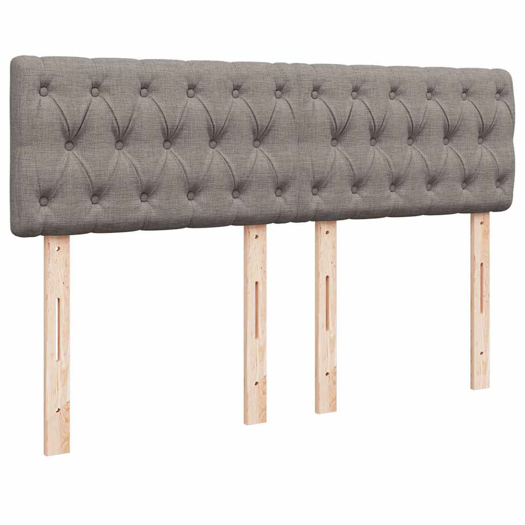 Κρεβάτι Boxspring με Στρώμα Taupe 140x190 εκ. Υφασμάτινο