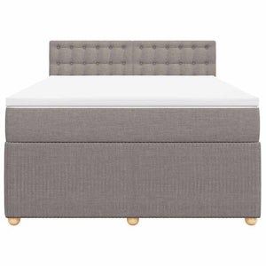 Κρεβάτι Boxspring με Στρώμα Taupe 140x190 εκ. Υφασμάτινο
