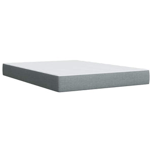 Κρεβάτι Boxspring με Στρώμα Ανοιχτό Γκρι 140x200 εκ. Υφασμάτινο