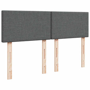 Κρεβάτι Boxspring με Στρώμα Σκούρο Γκρι 140x200 εκ Υφασμάτινο - Pakobazaar