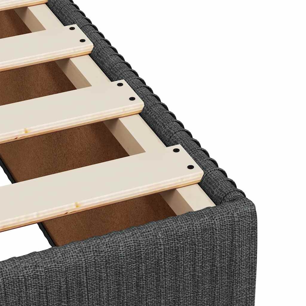 Κρεβάτι Boxspring με Στρώμα Σκούρο Γκρι 140x200 εκ Υφασμάτινο - Pakobazaar