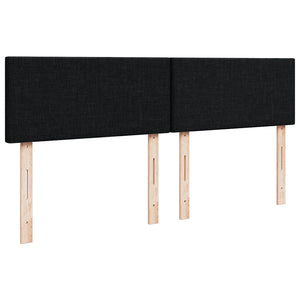 Κρεβάτι Boxspring με Στρώμα Μαύρο 140x200 εκ. Υφασμάτινο - Pakobazaar