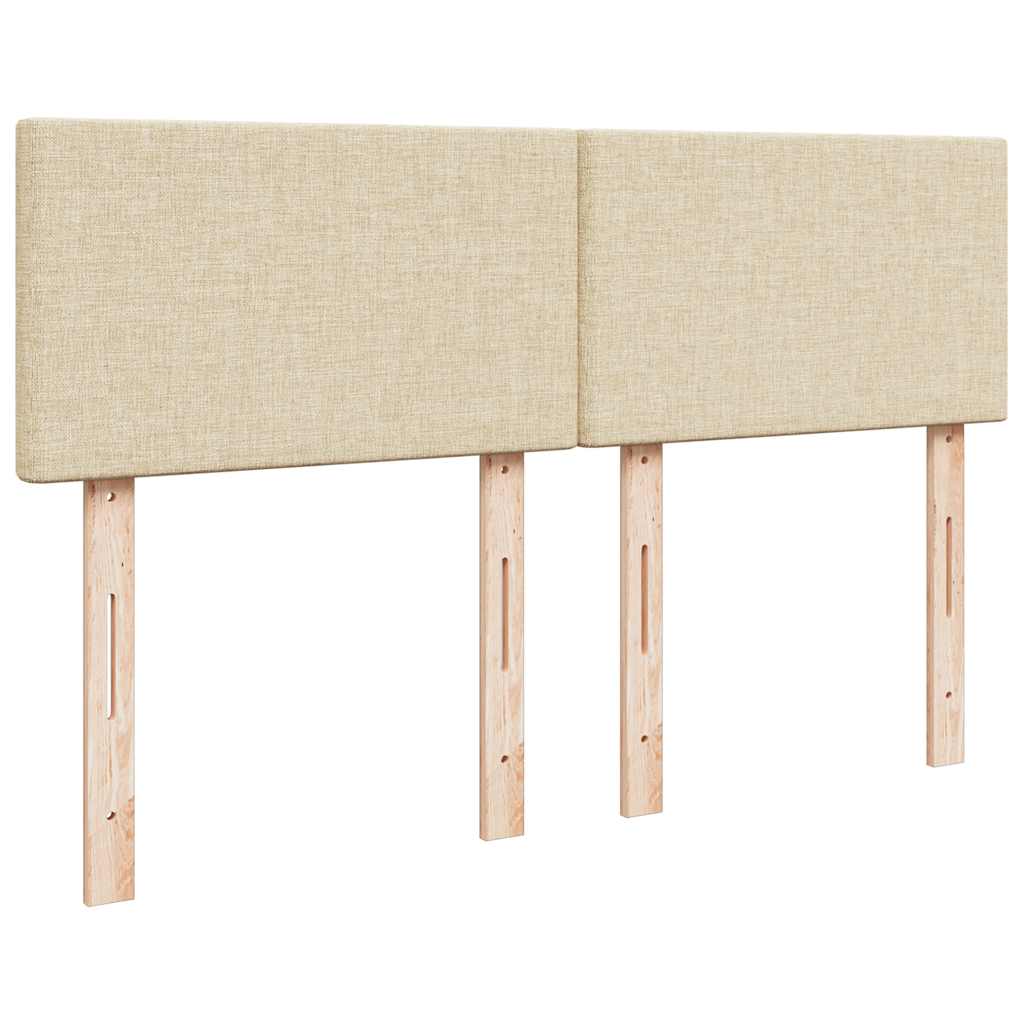 Κρεβάτι Boxspring με Στρώμα Κρεμ 140x200 εκ. Υφασμάτινο