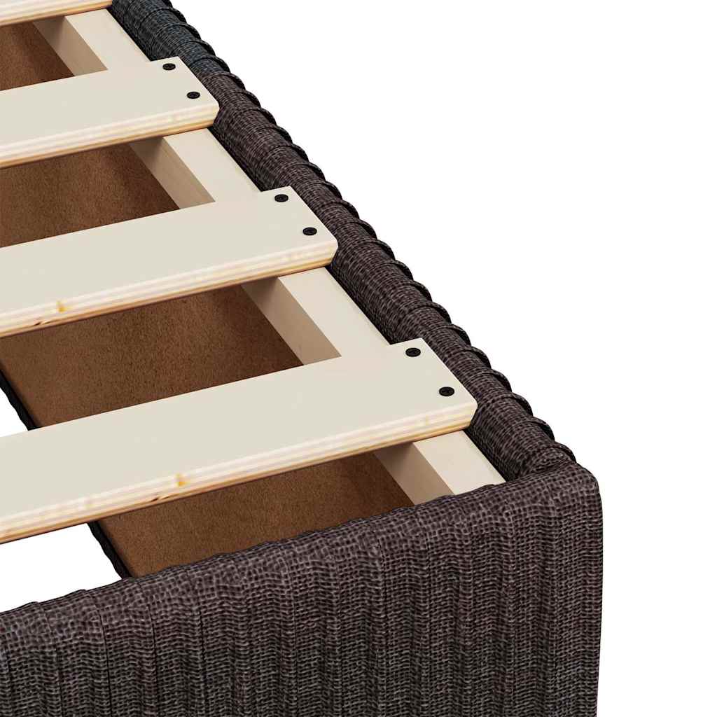 Κρεβάτι Boxspring με Στρώμα Σκούρο Καφέ 160x200 εκ Υφασμάτινο - Pakobazaar