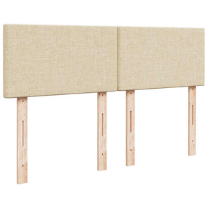 Κρεβάτι Boxspring με Στρώμα Κρεμ 160x200 εκ. Υφασμάτινο - Pakobazaar