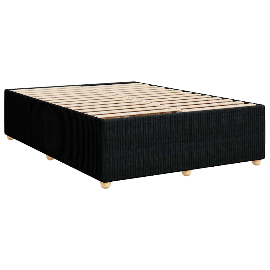 Κρεβάτι Boxspring με Στρώμα Μαύρο 160x200 εκ. Υφασμάτινο - Pakobazaar