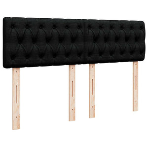 Κρεβάτι Boxspring με Στρώμα Μαύρο 160x200 εκ. Υφασμάτινο - Pakobazaar