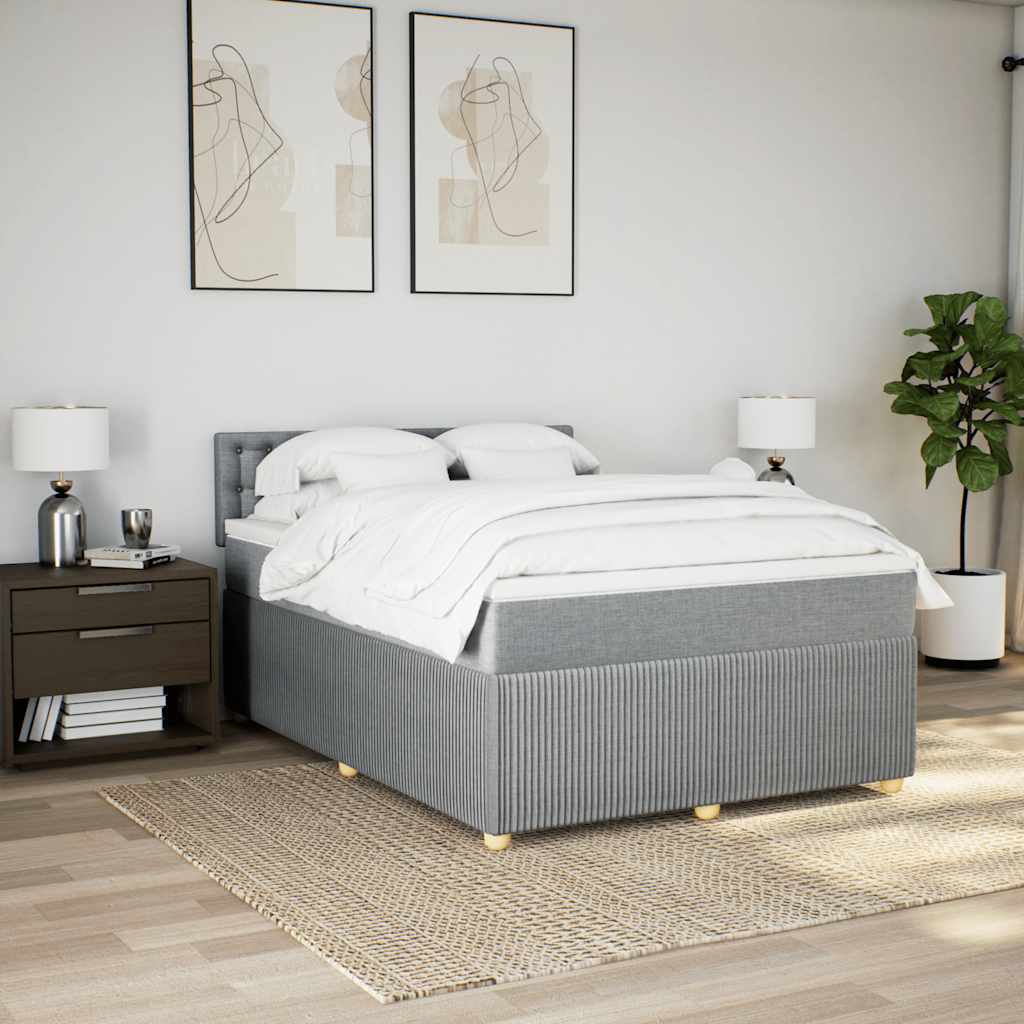 Κρεβάτι Boxspring με Στρώμα Αν. Πράσινο 160x200εκ Υφασμάτινο - Pakobazaar