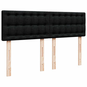 Κρεβάτι Boxspring με Στρώμα Μαύρο 160x200 εκ. Υφασμάτινο - Pakobazaar