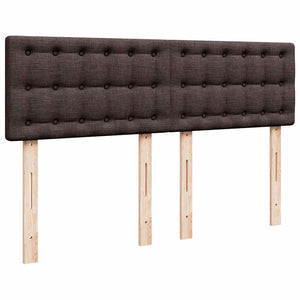 Κρεβάτι Boxspring με Στρώμα Σκούρο Καφέ 160x200 εκ Υφασμάτινο - Pakobazaar