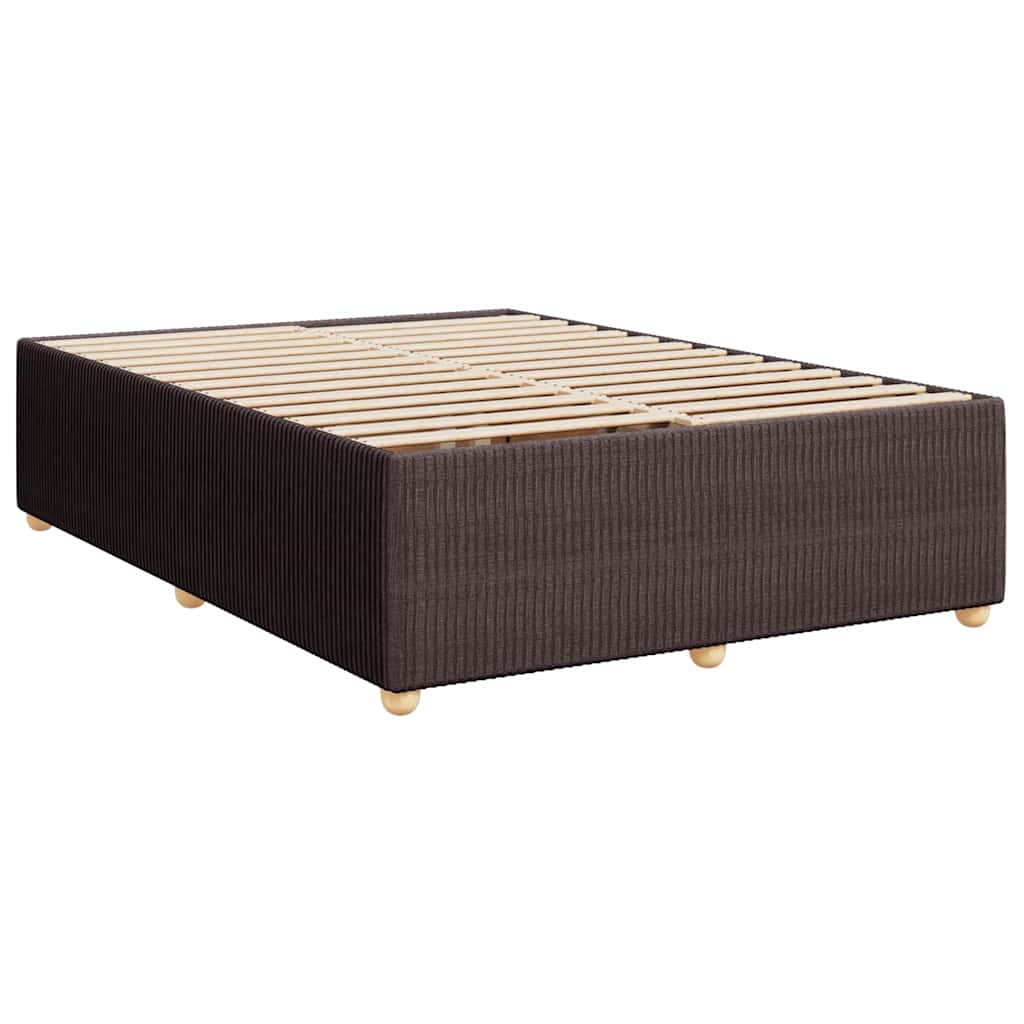 Κρεβάτι Boxspring με Στρώμα Σκούρο Καφέ 160x200 εκ Υφασμάτινο - Pakobazaar