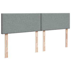 Κρεβάτι Boxspring με Στρώμα Ανοιχτό Γκρι 180x200 εκ. Υφασμάτινο - Pakobazaar