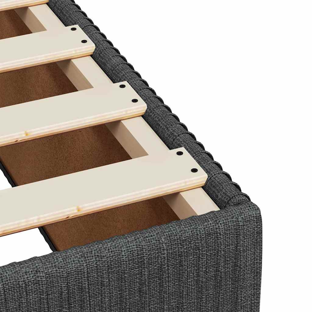 Κρεβάτι Boxspring με Στρώμα Σκούρο Γκρι 180x200 εκ Υφασμάτιν - Pakobazaar