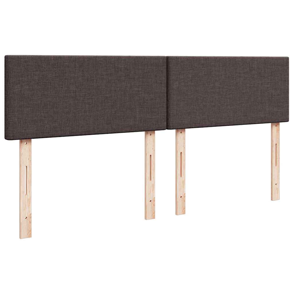Κρεβάτι Boxspring με Στρώμα Σκούρο Καφέ 180x200 εκ Υφασμάτινο - Pakobazaar