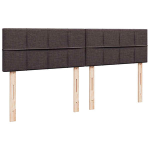 Κρεβάτι Boxspring με Στρώμα Σκούρο Καφέ 180x200 εκ Υφασμάτινο - Pakobazaar