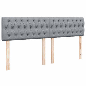 Κρεβάτι Boxspring με Στρώμα Ανοιχτό Γκρι 180x200 εκ. Υφασμάτινο - Pakobazaar