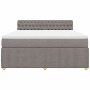 Κρεβάτι Boxspring με Στρώμα Taupe 180x200 εκ. Υφασμάτινο