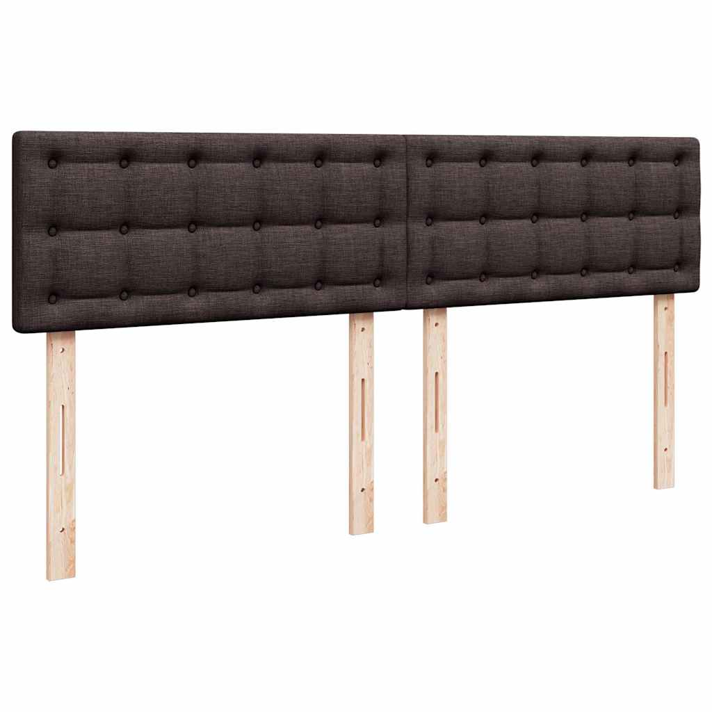 Κρεβάτι Boxspring με Στρώμα Σκούρο Καφέ 180x200 εκ Υφασμάτινο - Pakobazaar