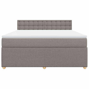 Κρεβάτι Boxspring με Στρώμα Taupe 180x200 εκ. Υφασμάτινο