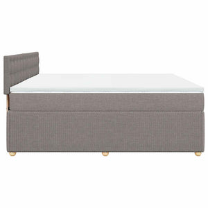 Κρεβάτι Boxspring με Στρώμα Taupe 180x200 εκ. Υφασμάτινο