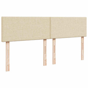 Κρεβάτι Boxspring με Στρώμα Κρεμ 200x200 εκ. Υφασμάτινο