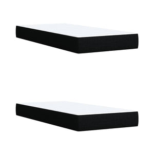 Κρεβάτι Boxspring με Στρώμα Μαύρο 200x200 εκ. Υφασμάτινο - Pakobazaar
